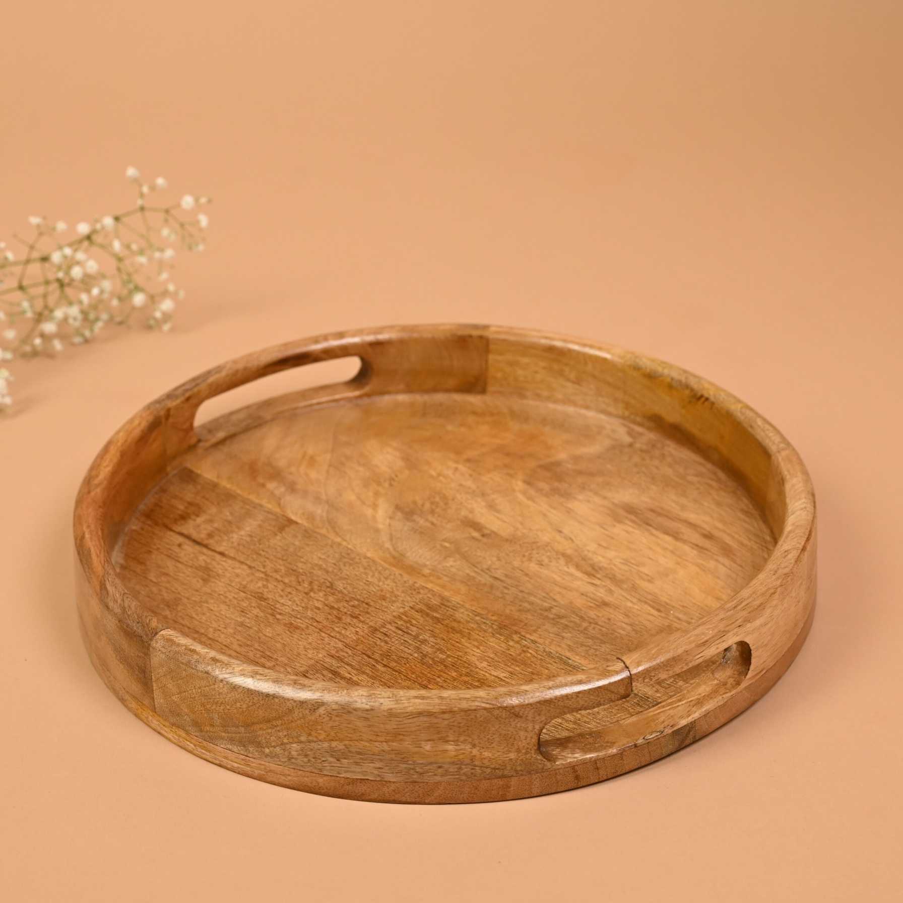 Round Wooden Tray – Minimal Woodenware for Modern Living | Noodle Studio Round Tray - Image 1