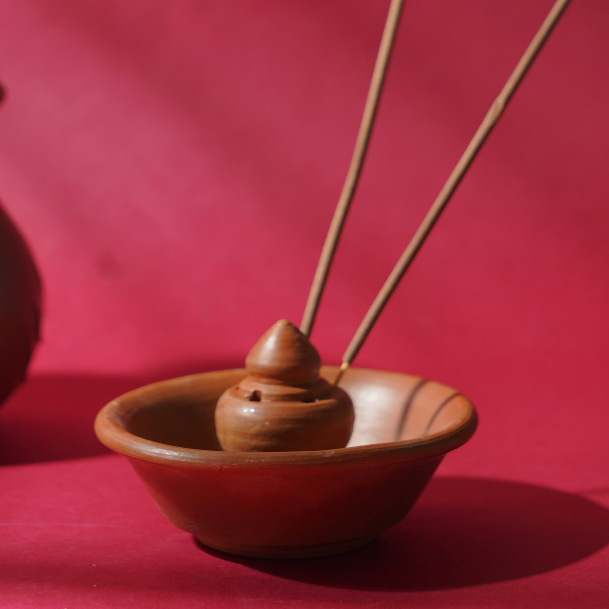 Terracota Agarbatti stand-traditional handmade design Terracotta Agarbatti Stand - Image 1